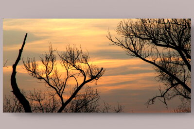 Fotografie na akrylátovém skle - Západ slunce 2,  70 x 35  cm